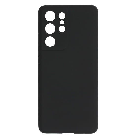 Husa Samsung Galaxy S21 Ultra Luxury Silicone, protectie camere, catifea in interior, neagra 1