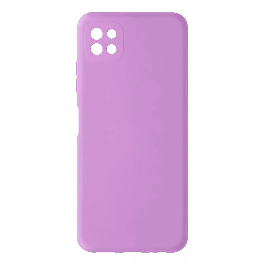 Husa Samsung Galaxy A41, Luxury Silicone, catifea in interior, protectie camere, mov lila 1