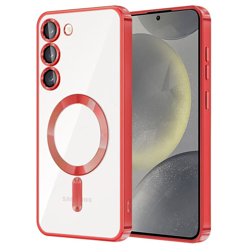 Husa Samsung Galaxy S23 FE, Electroplating Magsafe TPU, protectie camera, rosu 1