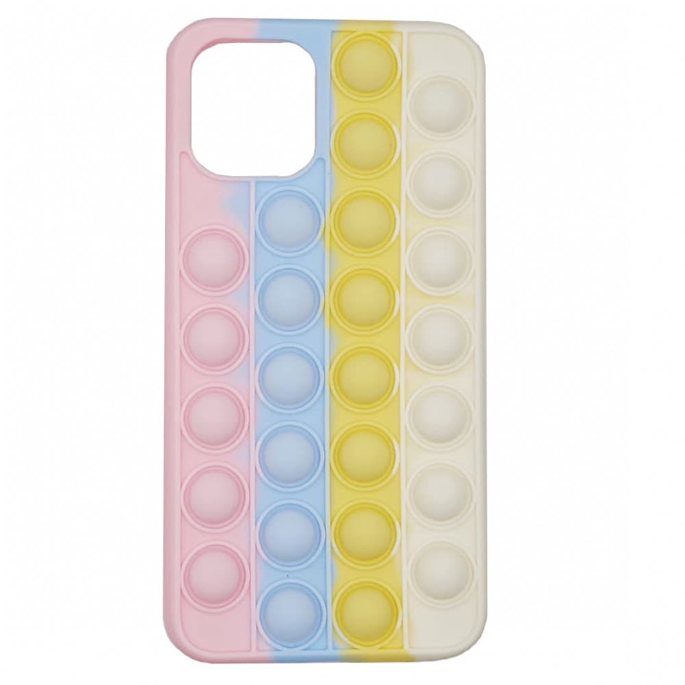 Husa antistres Pop It! pentru Apple iPhone 12 / 12 Pro, multicolora, model 4 1
