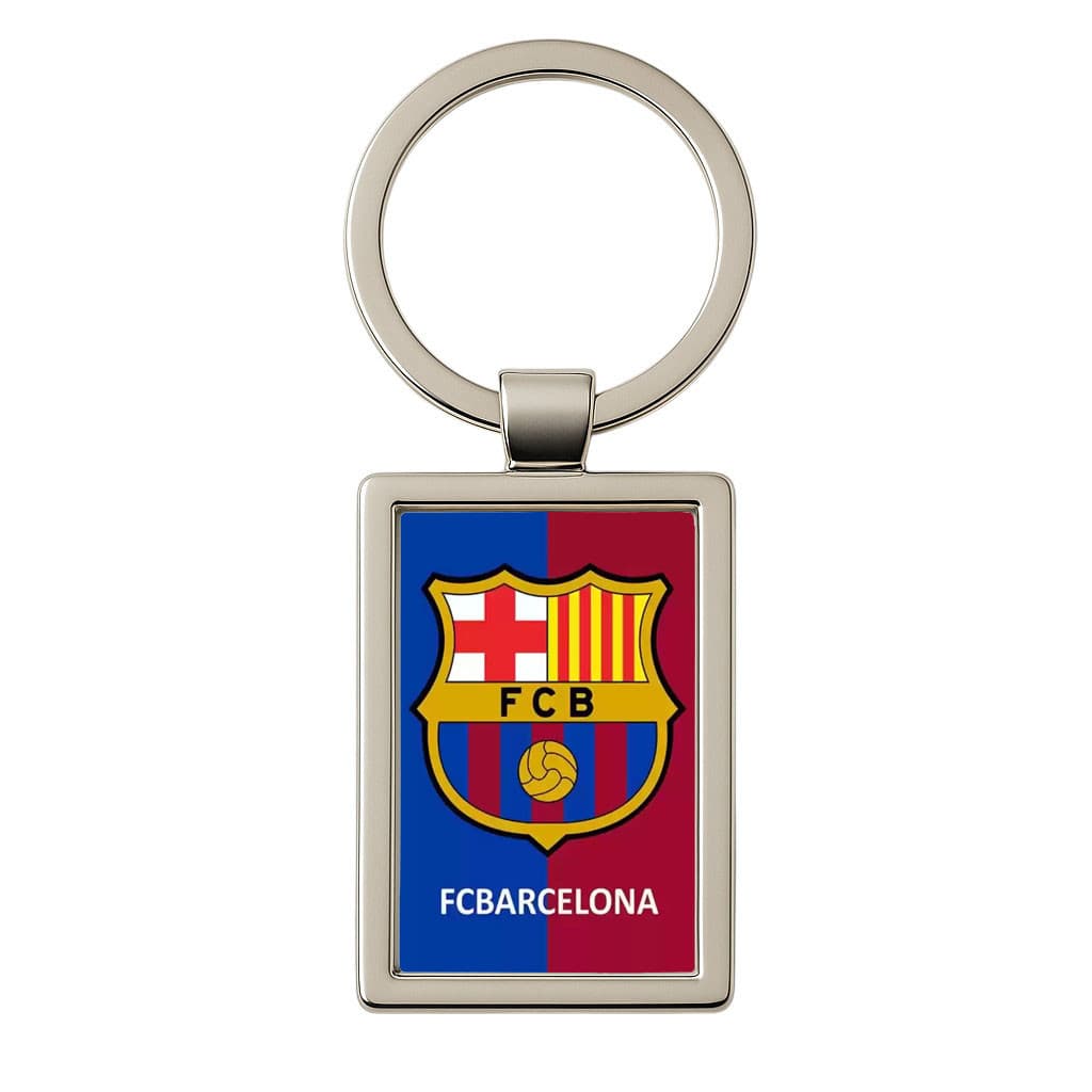 Breloc metalic dreptunghic, inel de sustinere metalic, echipa de fotbal,model 3 1