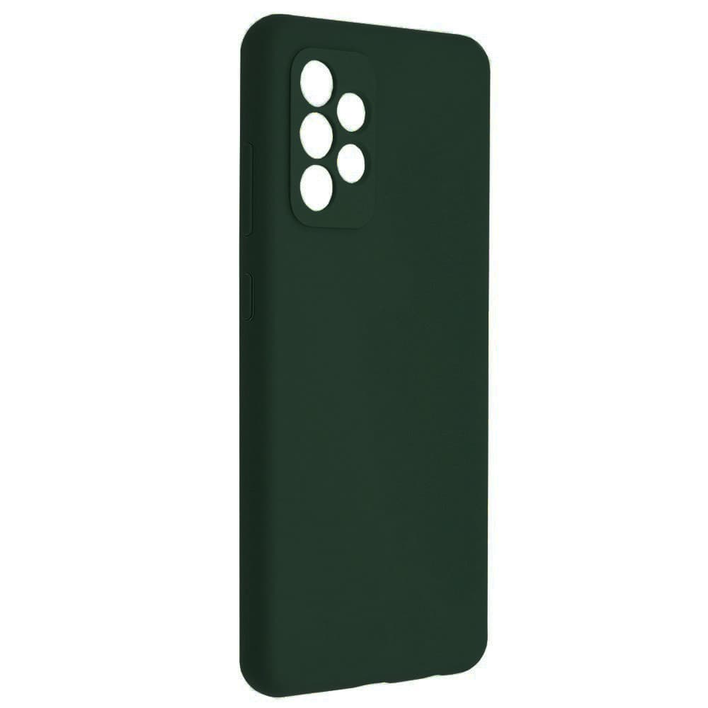 Husa Samsung Galaxy A33 5G, Luxury Silicone, catifea in interior, protectie camere, verde inchis 1