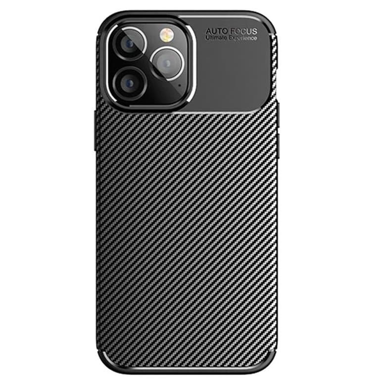 Husa Carbon Fiber pentru Apple iPhone 16 Pro, aspect carbon, neagra 1