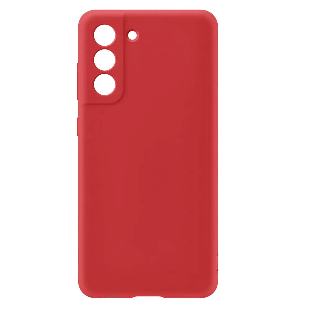 Husa Samsung Galaxy S22, Luxury Silicone, catifea in interior, protectie camere, rosie 1
