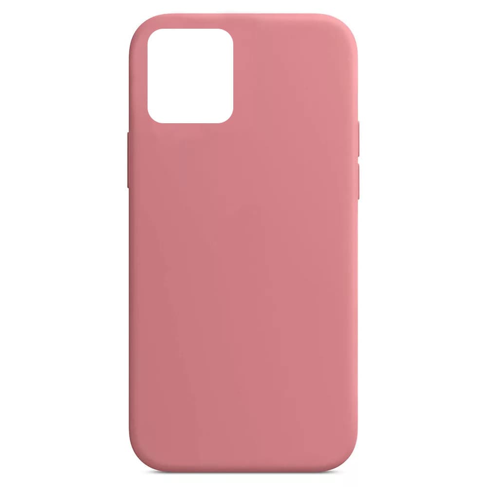 Husa Apple iPhone 12 Pro Max Luxury Silicone, catifea in interior, roz pal 1