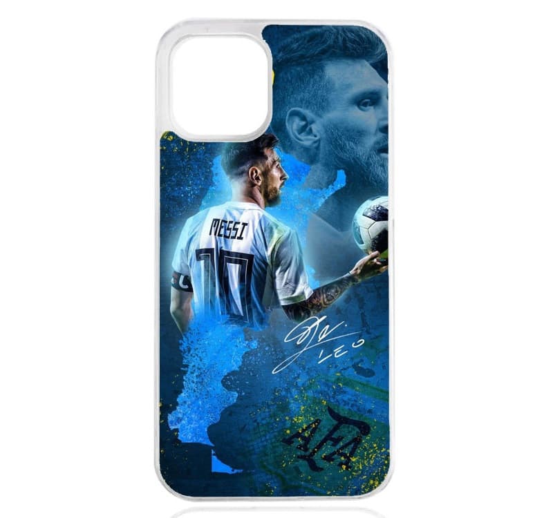 Husa iPhone 14 Pro, TPU flexibil, margini transparente, Messi2 1