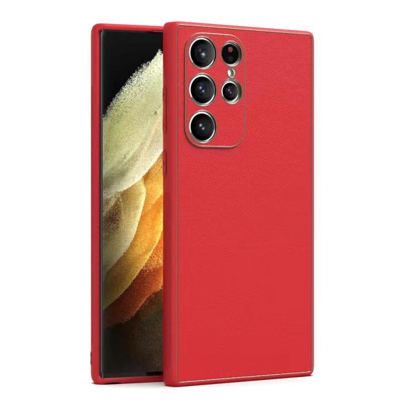 Husa Samsung Galaxy A55, Yolo Eco-Leather, piele ecologica, rosie 1