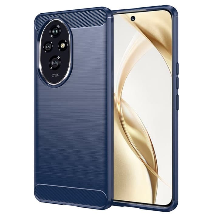 Husa protectie Honor 200, Carbon Stripe, TPU flexibil, albastra 1
