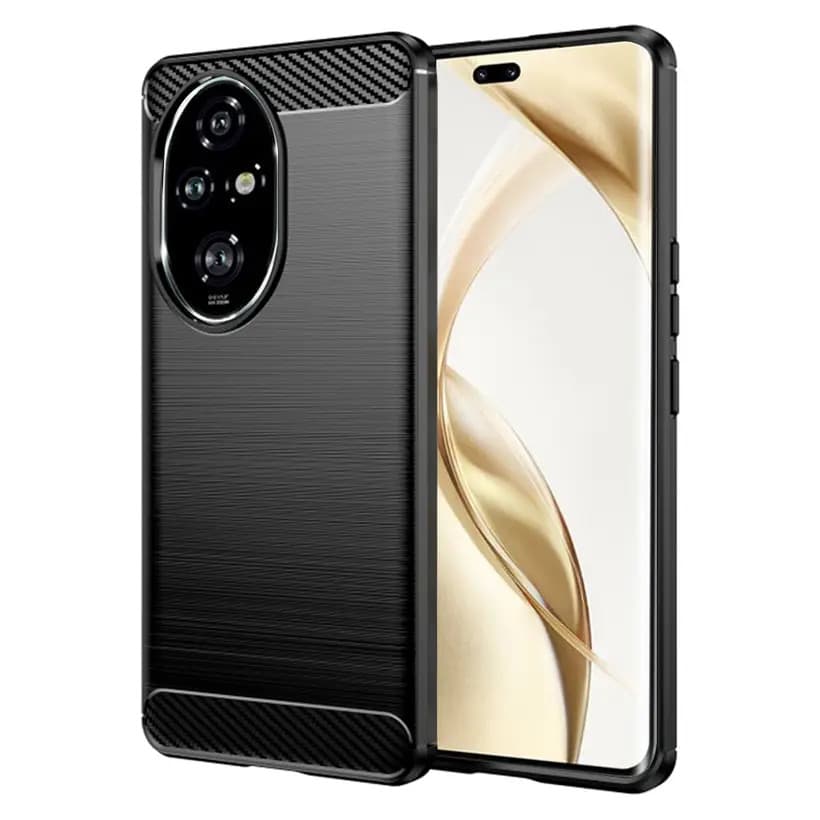 Husa protectie Honor 200 Pro, Carbon Stripe, TPU flexibil, neagra 1