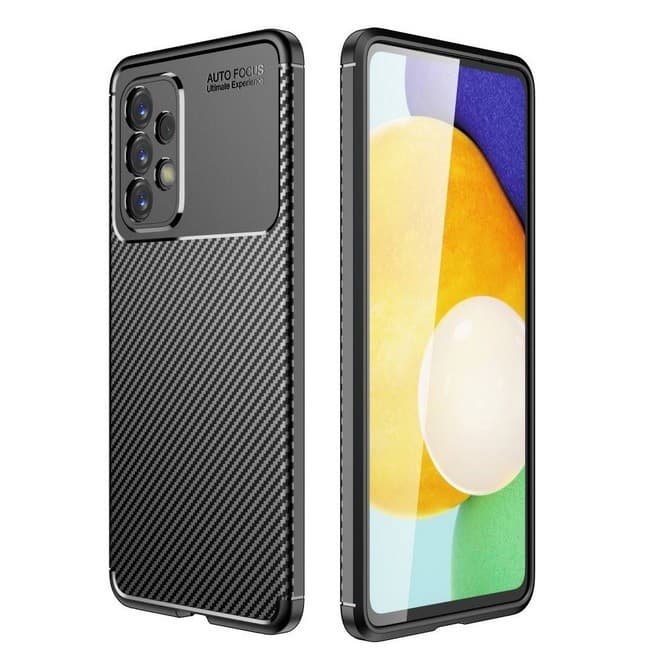 Husa Carbon Fiber pentru Samsung Galaxy A33 5G, aspect carbon, neagra 1