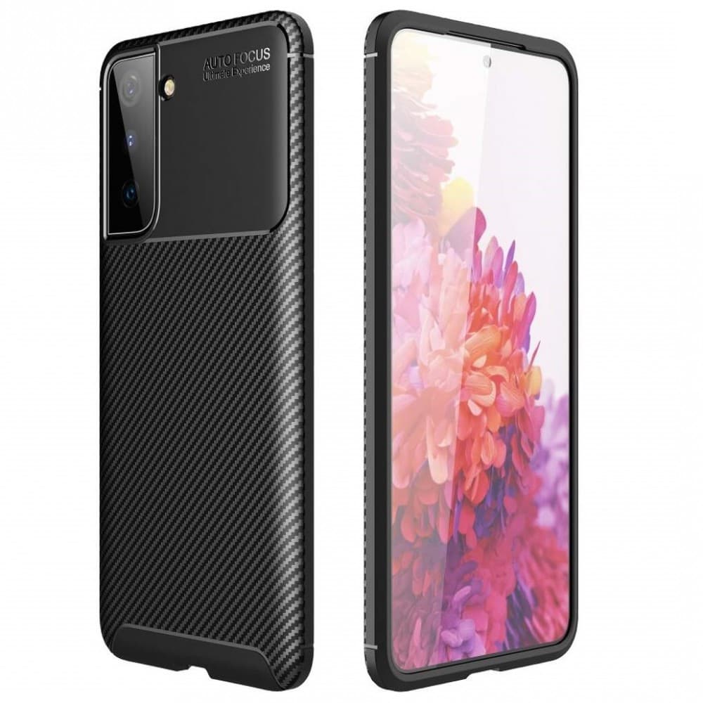 Husa Samsung Galaxy S23 Plus, Carbon Fiber, textura cu aspect carbon, neagra 1