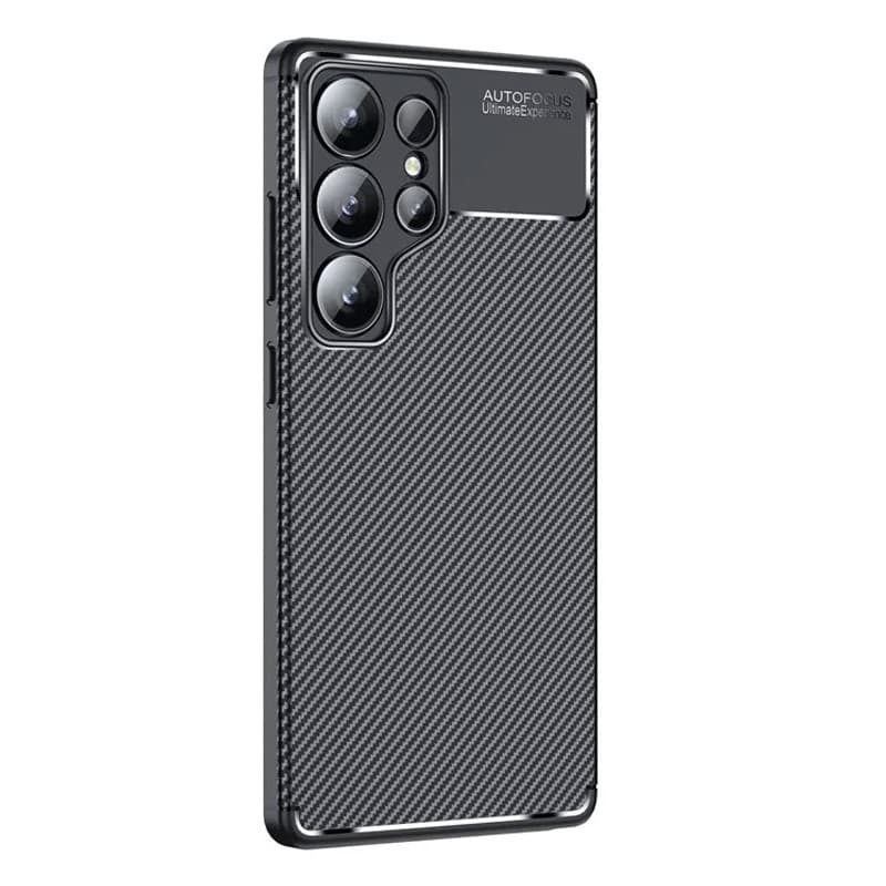 Husa Samsung Galaxy S25 Ultra, Carbon Fiber, aspect carbon, neagra 1