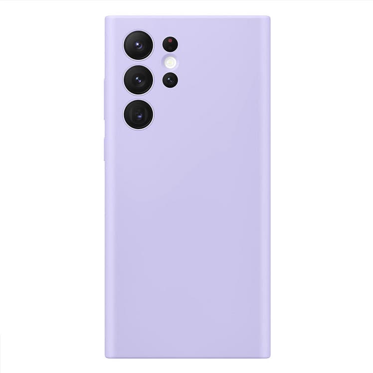 Husa Samsung Galaxy S25 Ultra, Luxury Silicone, catifea in interior, protectie camere, mov lila 1