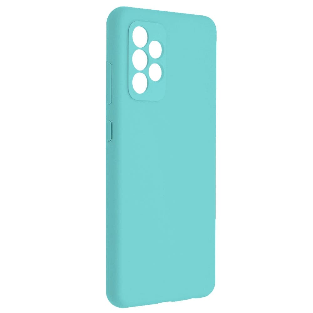 Husa Samsung Galaxy A23 5G, Luxury Silicone, catifea in interior, protectie camere, turcoaz 1