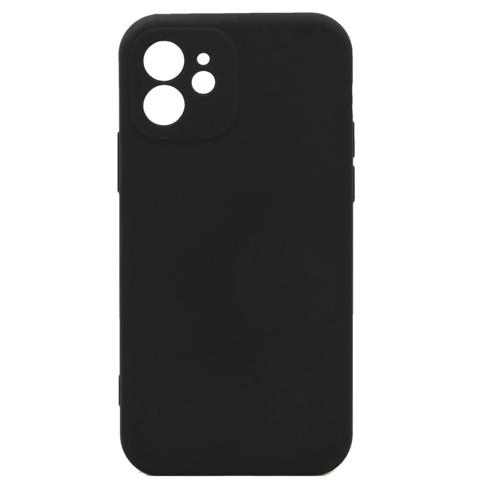 Husa Apple iPhone 11, Luxury Silicone, catifea in interior, protectie camere, neagra 1