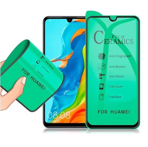 Folie de protectie Ceramic Film pentru Huawei P30 Lite / P30, margini negre 1