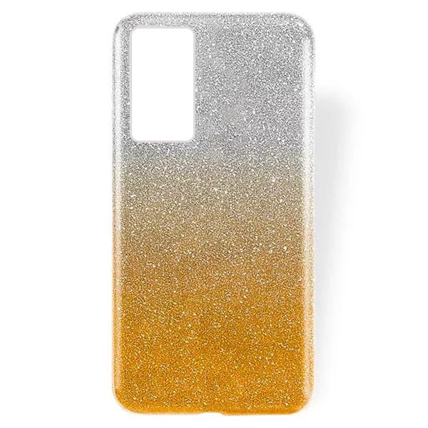 Husa Luxury Glitter pentru Huawei P40 Pro, argintiu cu auriu 1
