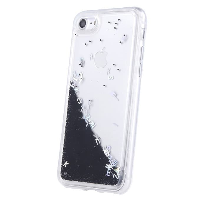 Husa de protectie pentru Samsung Galaxy S10e, lichid si litere, neagra 1