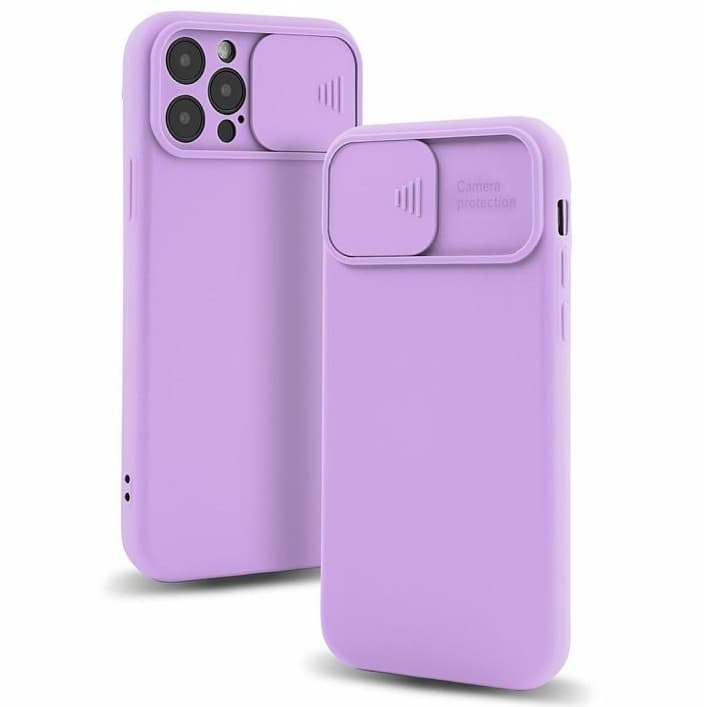 Husa Apple iPhone 12 Pro Max, Slide TPU, silicon moale, flexibil, mov lila 1