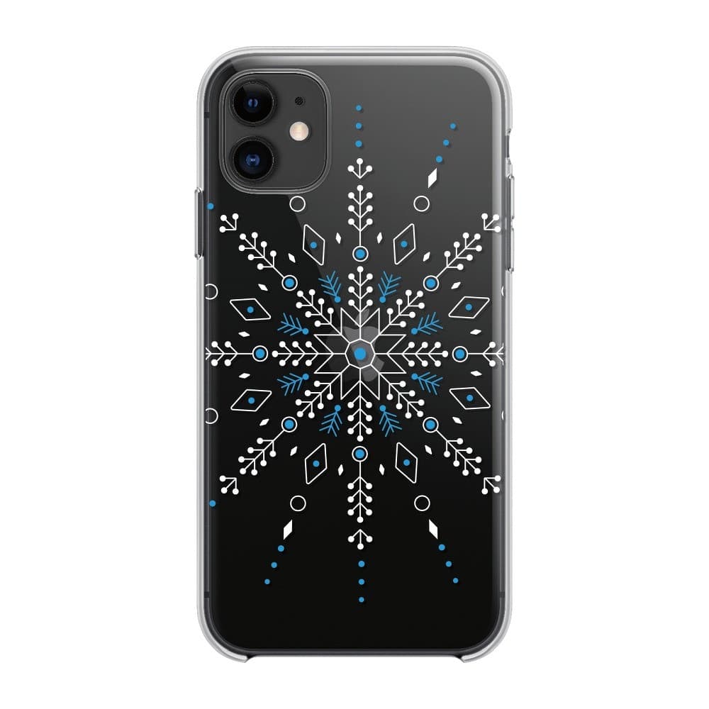 Husa de protectie de Craciun pentru Samsung Galaxy A41, Snowflake, transparenta 1