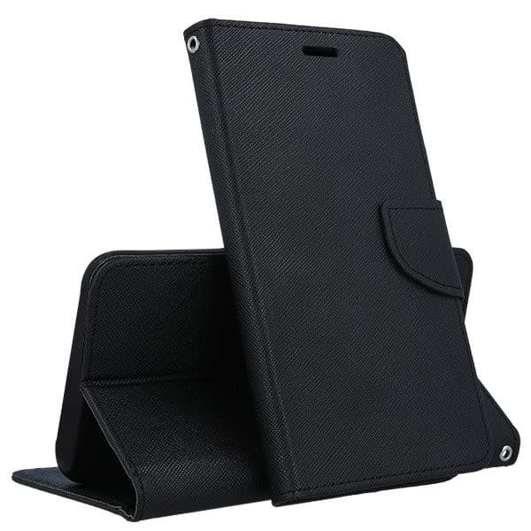 Husa protectie Apple iPhone 14 Pro Max, Fancy Case, tip carte, inchidere magnetica, neagra 1