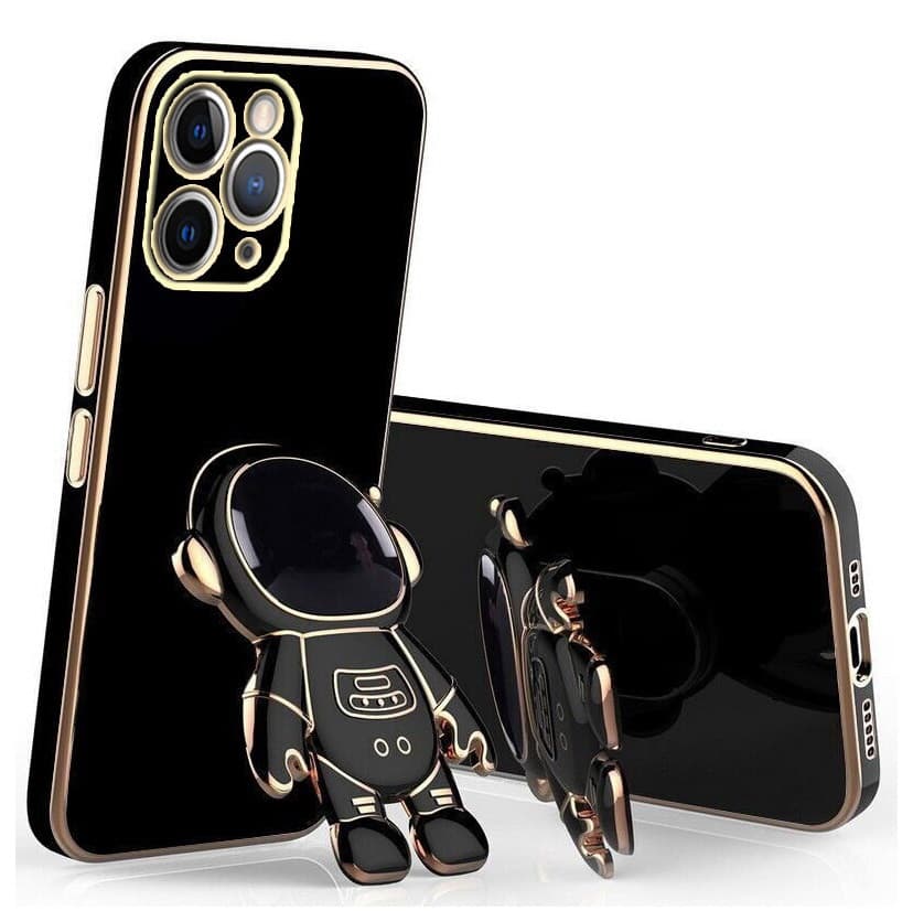 Husa Apple iPhone 15 Pro Max, Astronaut Case, protectie camera, functie stand expunere, neagra 1