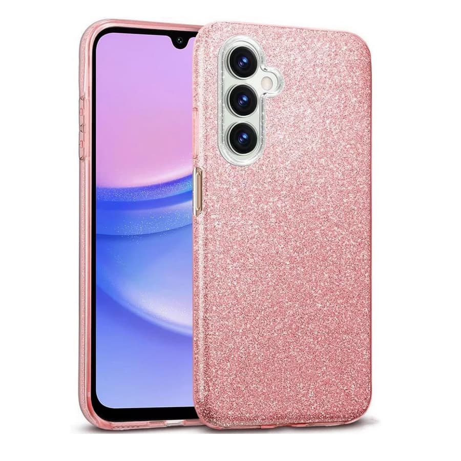 Husa protectie Samsung Galaxy A25, Luxury Glitter, roz 1