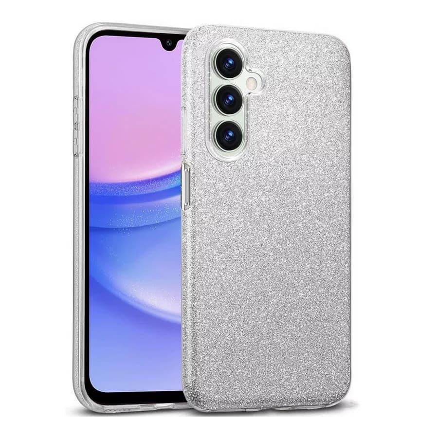 Husa protectie Samsung Galaxy A35, Luxury Glitter, argintie 1