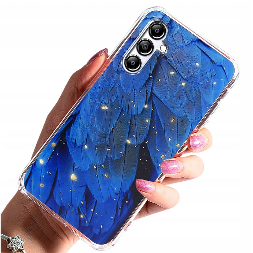 Husa protectie Samsung Galaxy A35, Gold Glam Blue 1