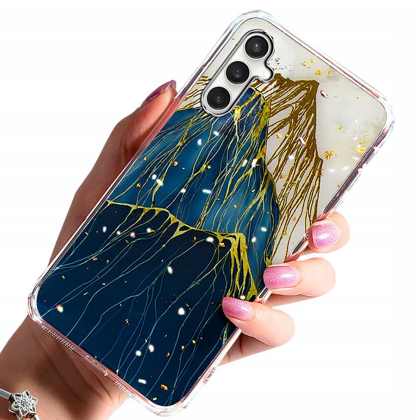 Husa protectie Samsung Galaxy A35, Gold Glam Mountain 1
