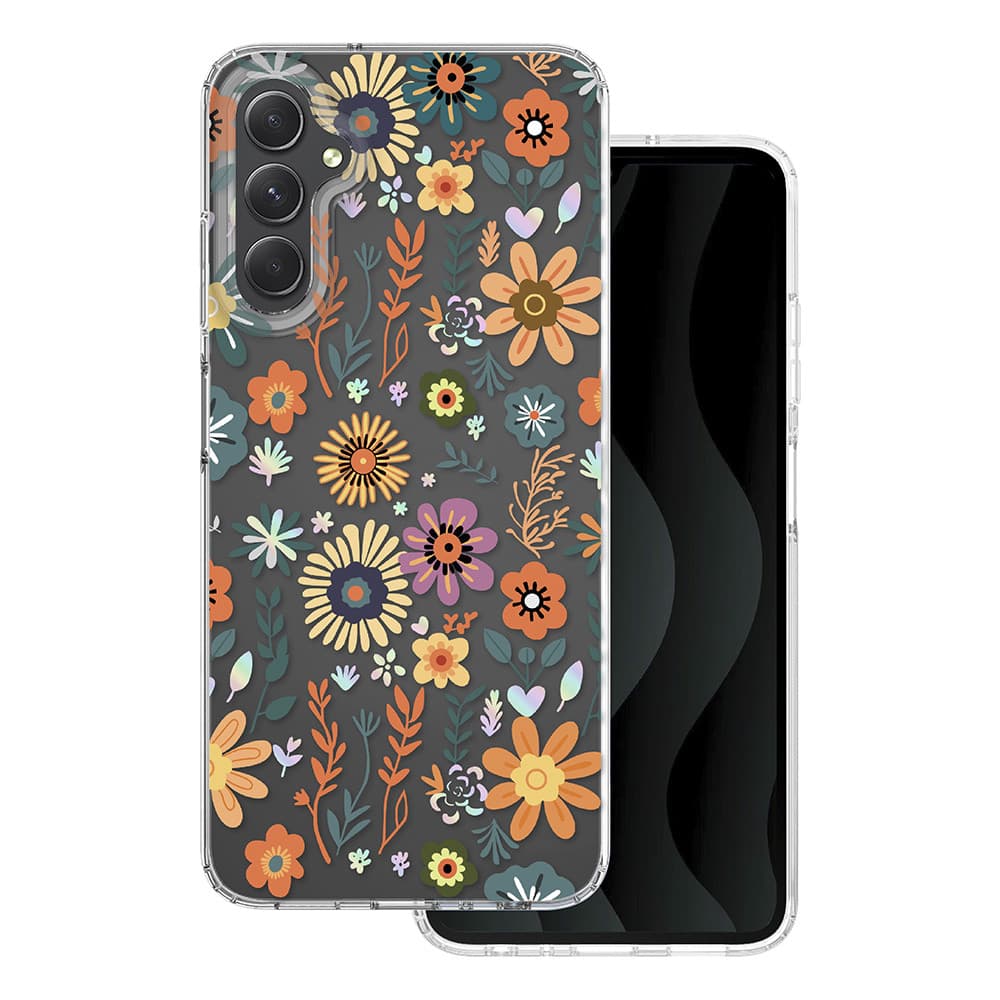 Husa Samsung Galaxy A14, IMD Print Case, TPU flexibil, transparent, Field 1