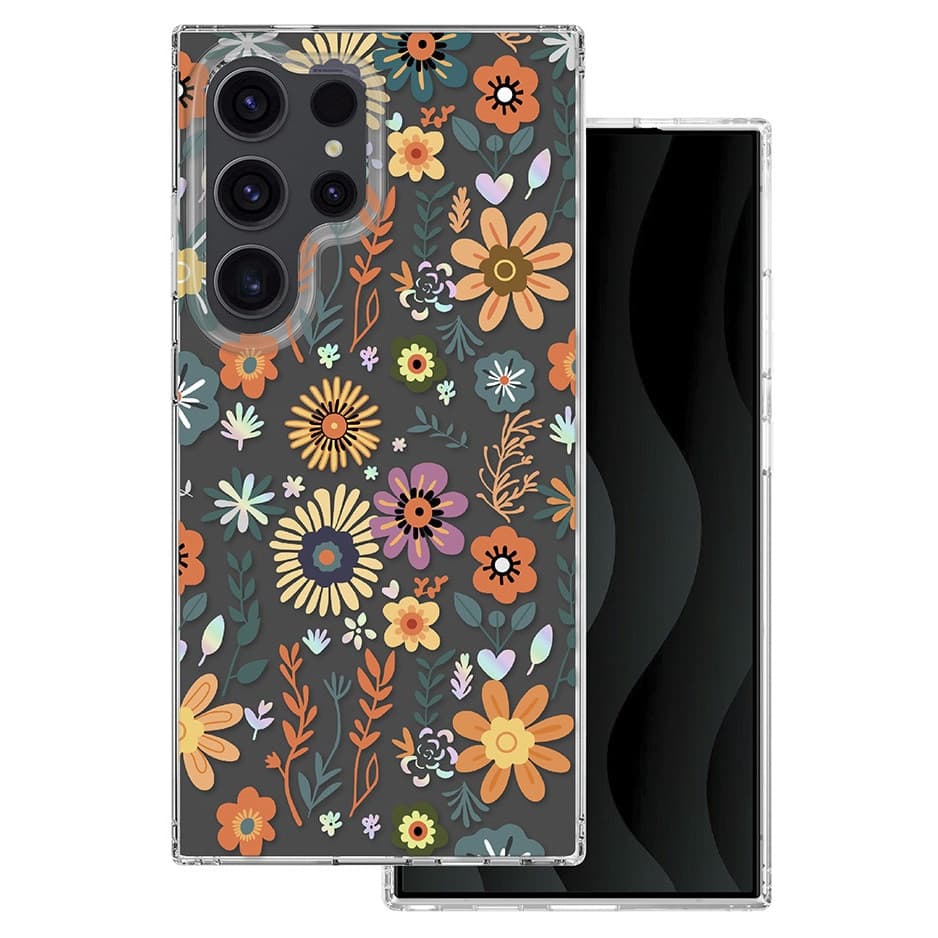Husa Samsung Galaxy S24 Ultra, IMD Print Case, TPU flexibil, transparent, Field 1