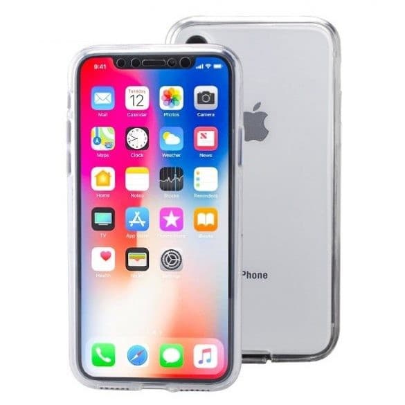Husa protectie iPhone XS Max (fata + spate) Fully PC & PET 360°, transparenta 1