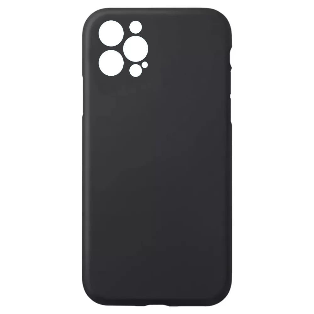 Husa Apple iPhone 12 Pro Max Luxury Silicone, catifea in interior, protectie camere, negru 1