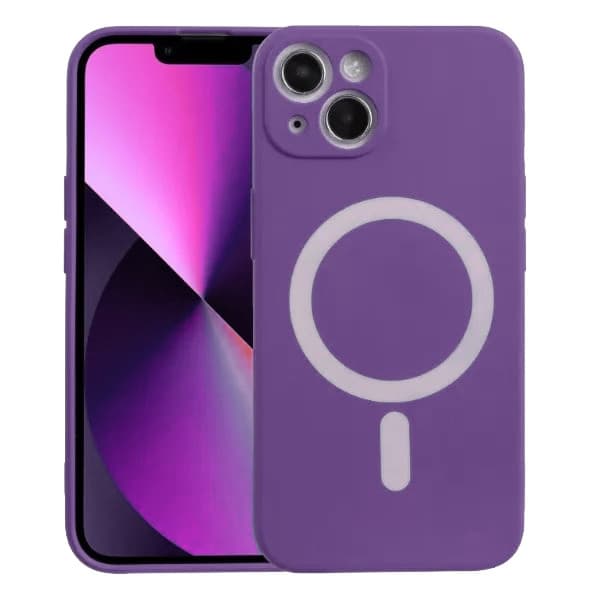 Husa Apple iPhone 13 Pro, Magsafe Silicone, protectie camera, microfibra, indigo 1