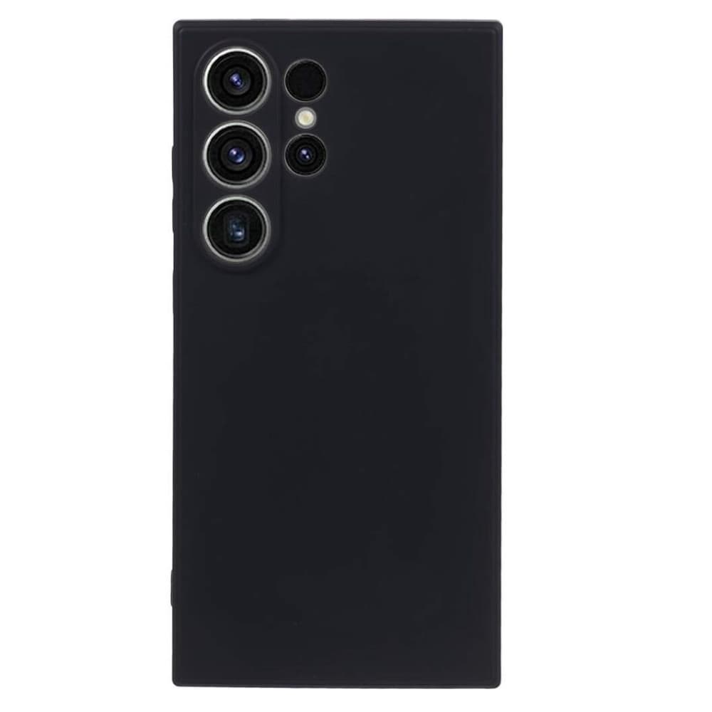 Husa Samsung Galaxy S25 Ultra, Luxury Silicone, catifea in interior, protectie camere, neagra 1