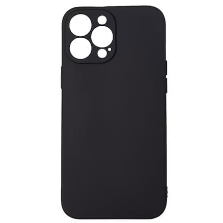 Husa Apple iPhone 15 Pro Max, Luxury Silicone, catifea in interior, protectie camere, neagra 1
