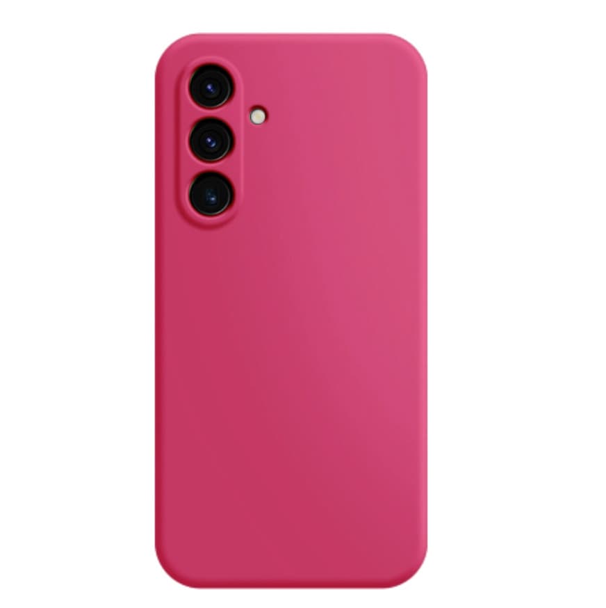 Husa Samsung Galaxy A24 4G, Luxury Silicone, catifea in interior, protectie camere, roz siclam 1
