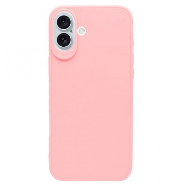 Husa protectie Apple iPhone 16 Plus, Matt TPU My Choice, silicon moale, roz pal 1