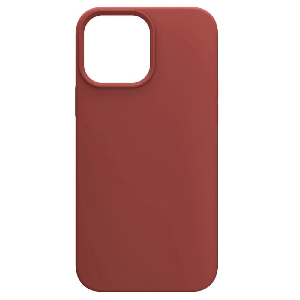 Husa Apple iPhone 13, Luxury Silicone, catifea in interior, rosu burgundy 1