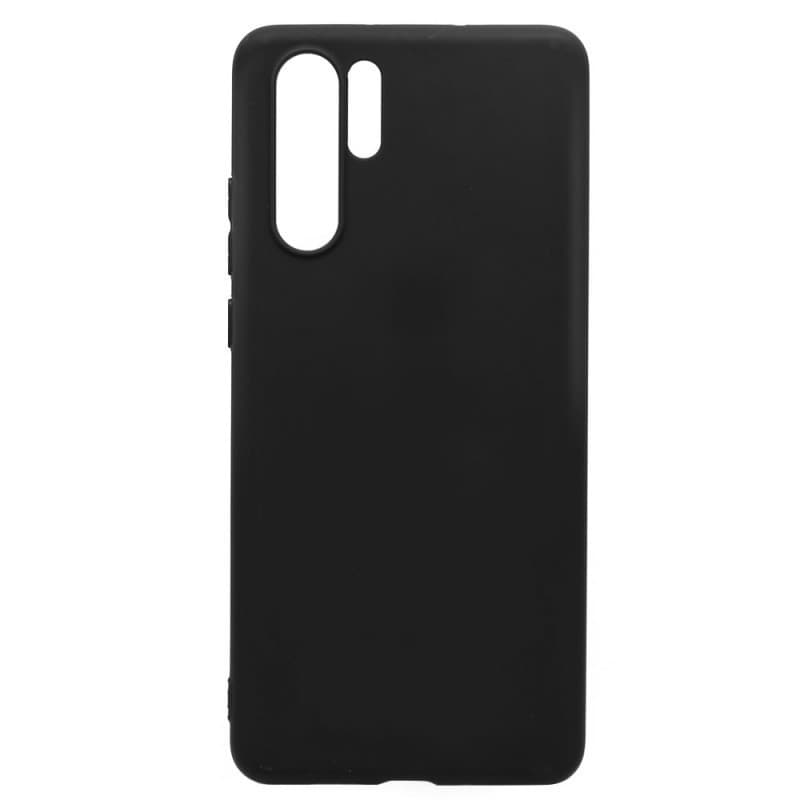 Husa Huawei P30 Pro, Luxury Silicone, catifea in interior, neagra 1