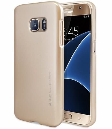 Husa de protectie Mercury iJelly pentru Samsung Galaxy A7 2018, TPU moale, aurie 1