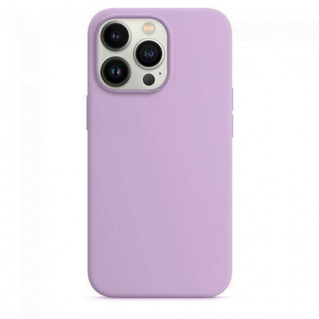 Husa Apple iPhone 13 Pro Max, Luxury Silicone, catifea in interior, mov lila 1