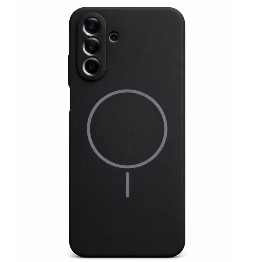 Husa Samsung Galaxy A17, Luxury Silicone Magsafe, protectie camera, catifea in interior, neagra 1