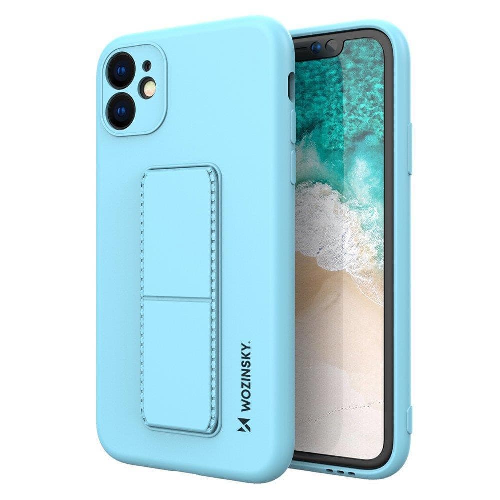 Husa protectie Wozinsky Kickstand pentru Apple iPhone 12 Pro, albastru deschis 1