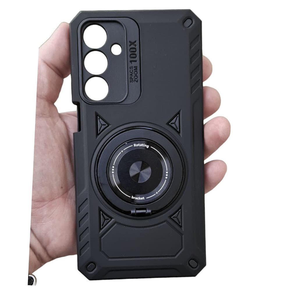 Husa Samsung Galaxy A55, Rotating Bracket, protectie camera, prindere magnetica, neagra 1