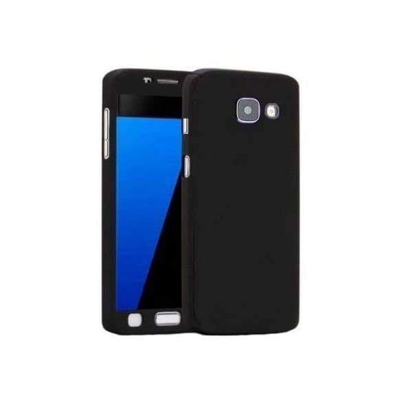 Husă Full Cover 360° pentru Samsung Galaxy A7 2017 / A720 (față + spate + sticlă), neagră 1