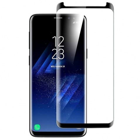 Folie de sticla Full Face 3D pentru Samsung Galaxy S9 Plus, friendly case, margini negre 1