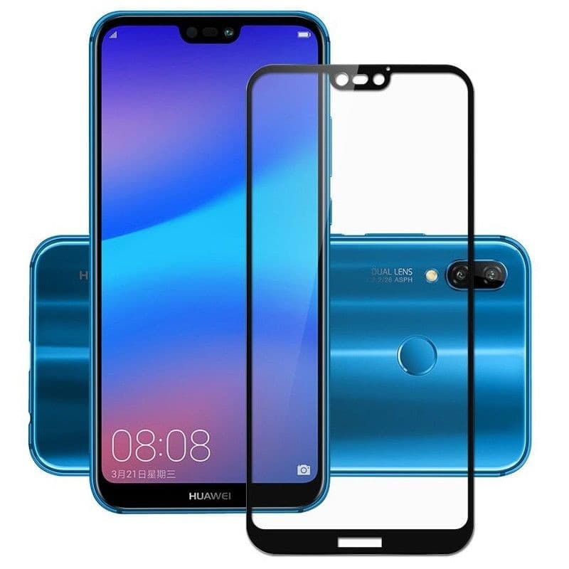 Folie de sticla Full Glue 111D pentru Huawei P20 Lite, margini negre 1