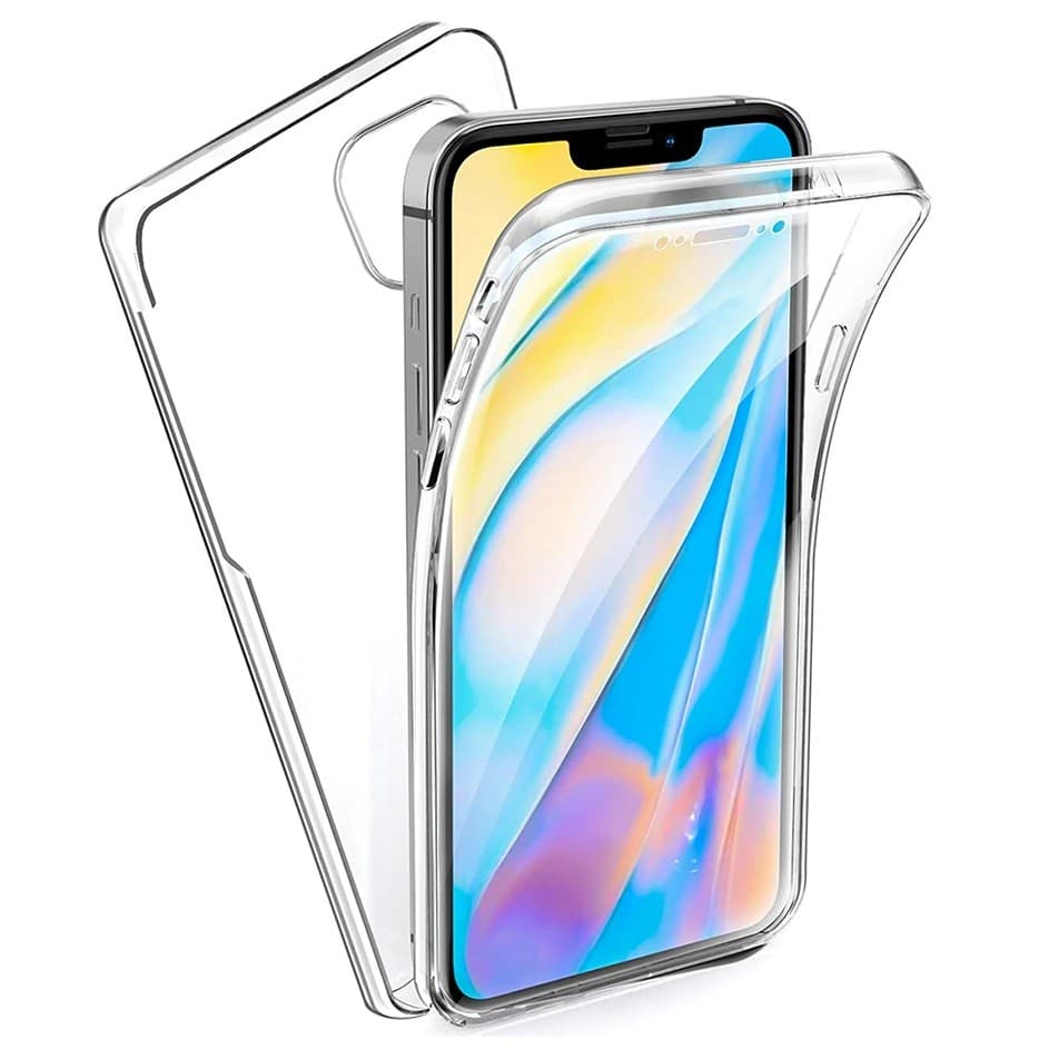 Husa Full TPU 360° pentru iPhone 12 Mini (fata + spate), transparenta 1